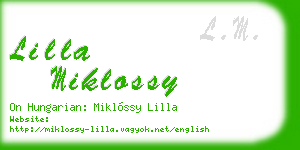 lilla miklossy business card